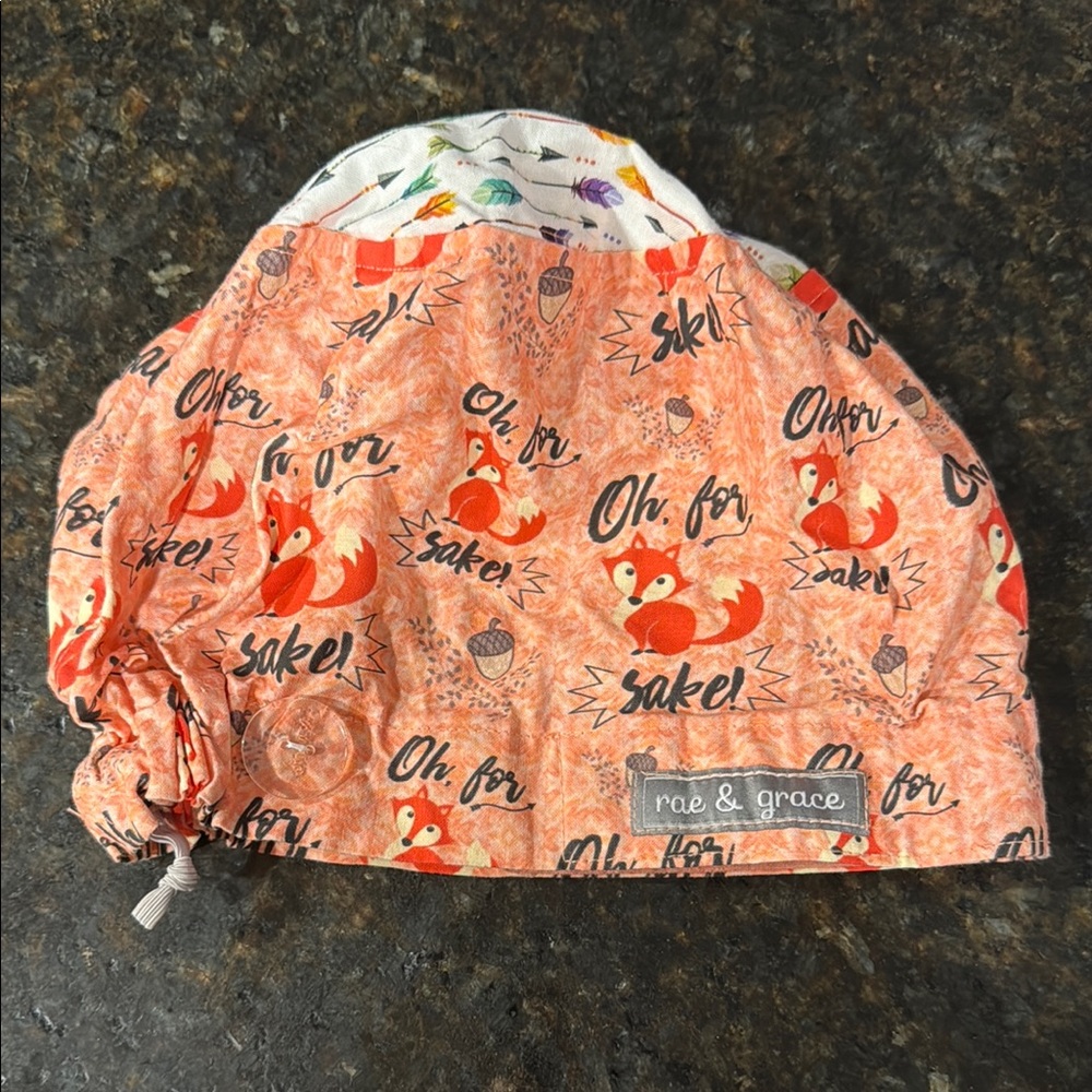 Fox Print Scrub Cap